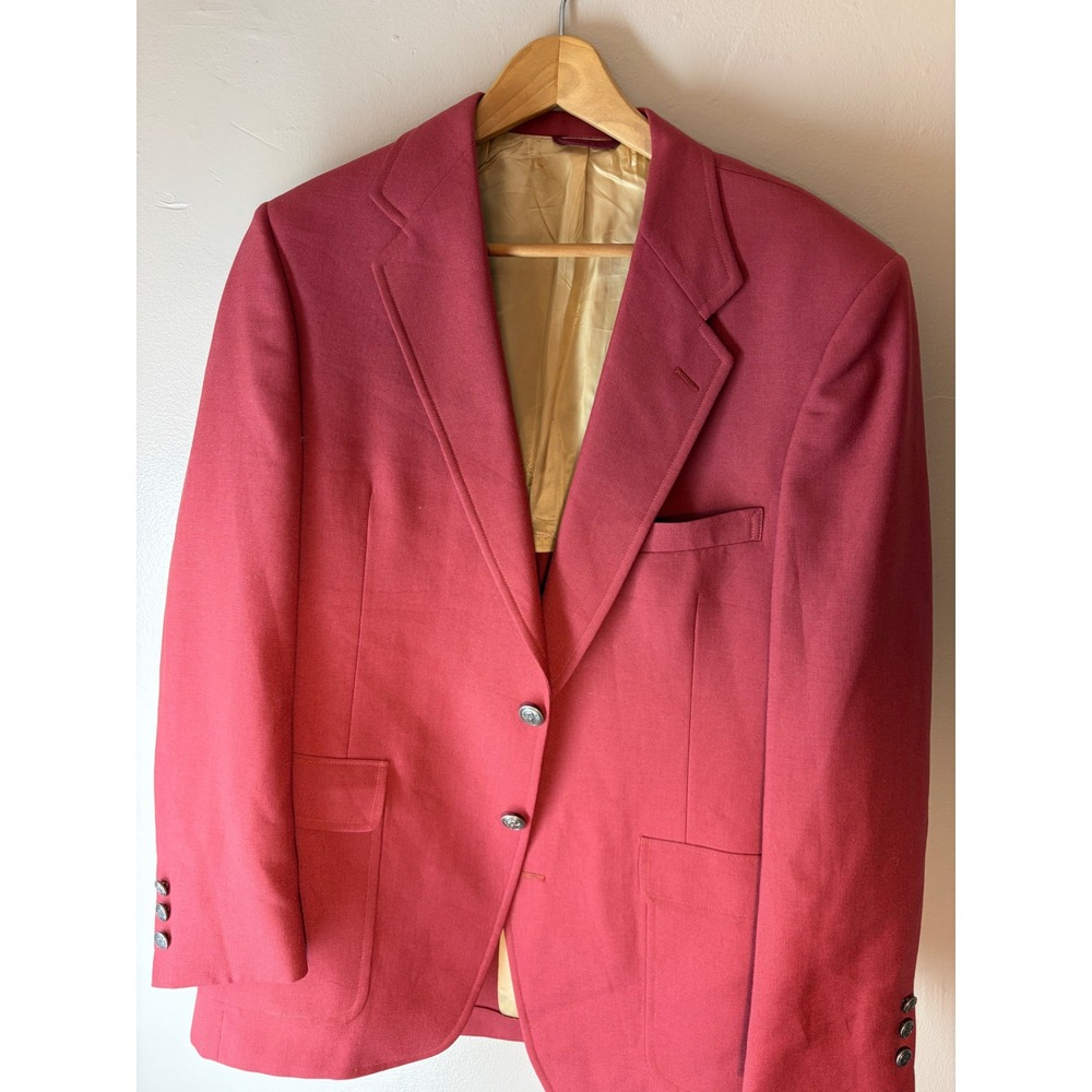Hart Schaffner & Marx Jack Nicklaus Golden Bear Red Blazer Sport Coat Vintage